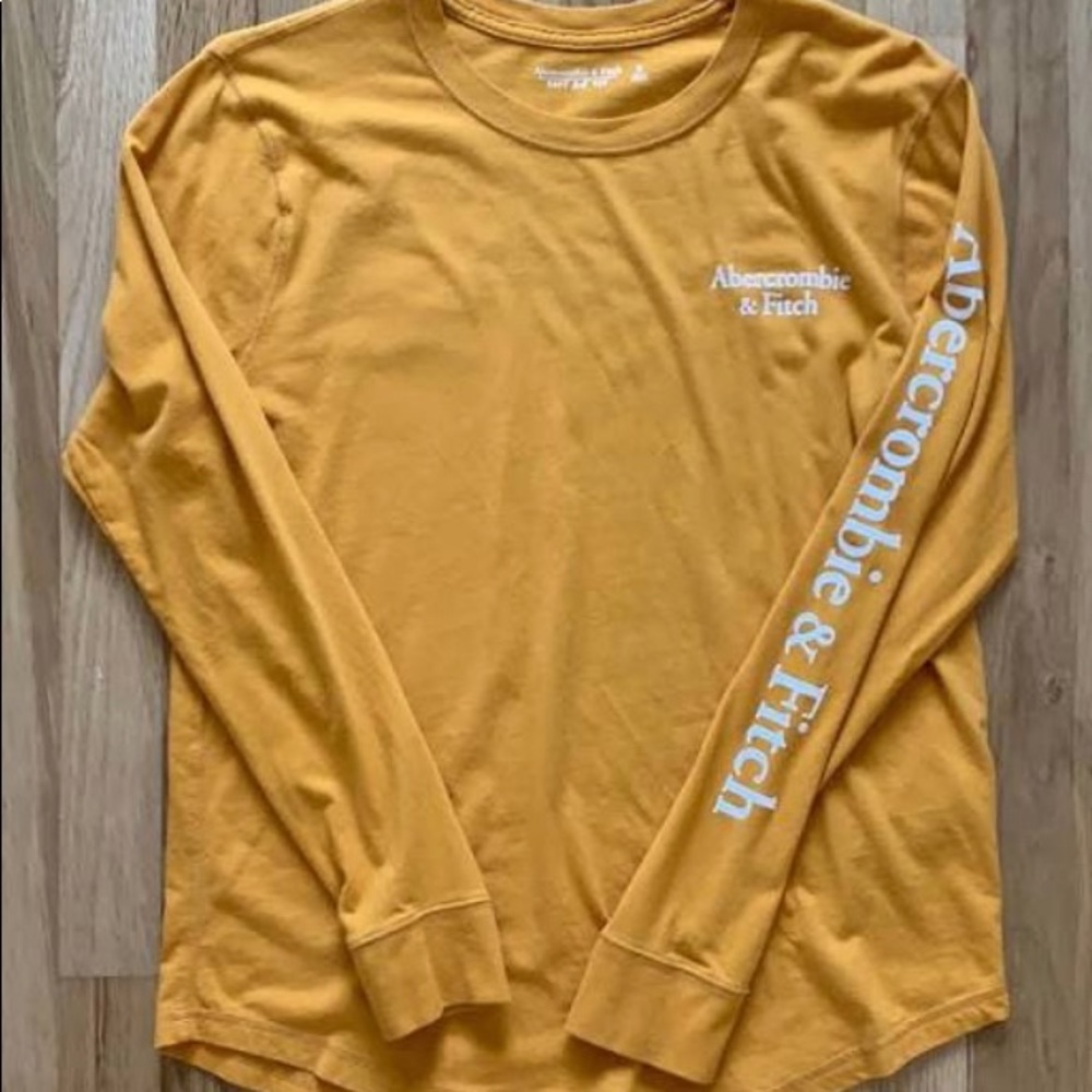 Mustered yellow Abercrombie and Fitch shirt